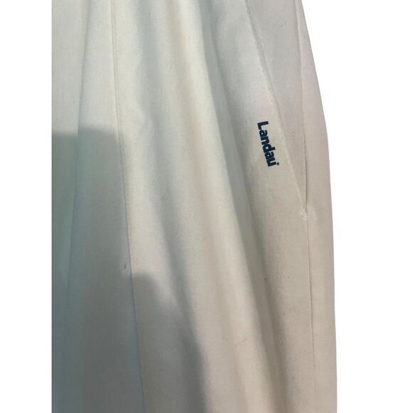 Landau 8320 White Unisex Elastic Waist Medical Scrub Pants L 65% Polyester & 35% - Picture 3 of 6